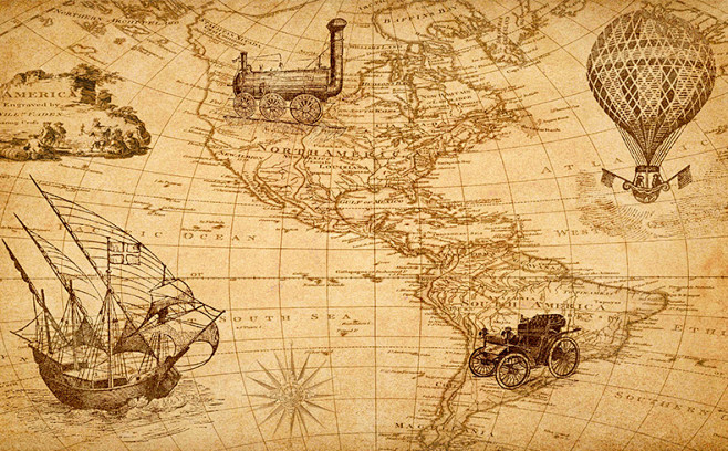 航海地图,复古地图,古典地图,大航海,复...