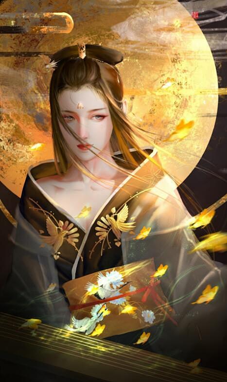 古风手绘倾城皇后壁纸你一来是万物复苏你离开是世界荒芜