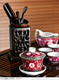 中华传统工艺-红色茶具