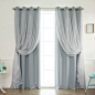 Found it at Wayfair - Lace Tulle Overlay Light Filtering Blackout Curtain Panel