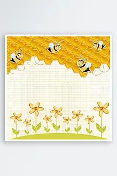 矢量卡通手绘蜂蜜插画海报-众图网