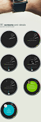 calendar / clock - android wear concept app by Michal Galubinski, via Behance