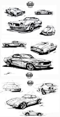 【专注复古车】复古汽车手绘欣赏 sketches Automotive Design by Bartosz Janiszewski———欢迎加入工业设计手绘交流群 44273244