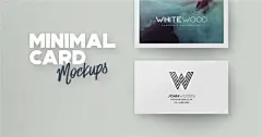 极简主义设计风格名片设计效果图样机 Minimal Card Mockups PS设计素材
