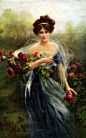 Girl with the roses