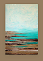 Ocean Seascape Acrylic Abstract Painting by OraBirenbaumArt: 