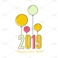 创造力,2019,新年前夕,华丽的,事件,一月,壁纸,模板,传统节日,问候