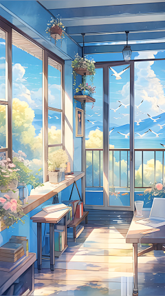 二次元室内场景-花瓣网|陪你做生活的设计师 | 未来公寓