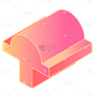 手绘-渐变立体几何贴纸-SVG-
