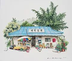 韩国艺术家Me Kyeoung Lee花费20年时间手绘的小便利店 ​​​​