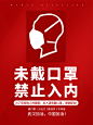 戴口罩提示海报