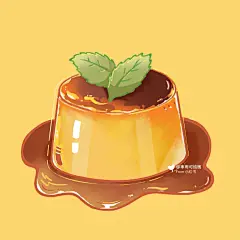 板绘练习27～临摹食物美味小布丁插画