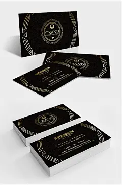 大气金色企业商务公司名片-众图网