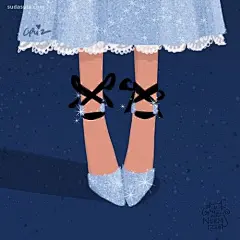 GrizandNorm Lemay 迪士尼公主们的漂亮鞋子 高跟鞋 迪士尼公主 迪士尼 时尚 手绘 卡通 动画电影 @北坤人素材