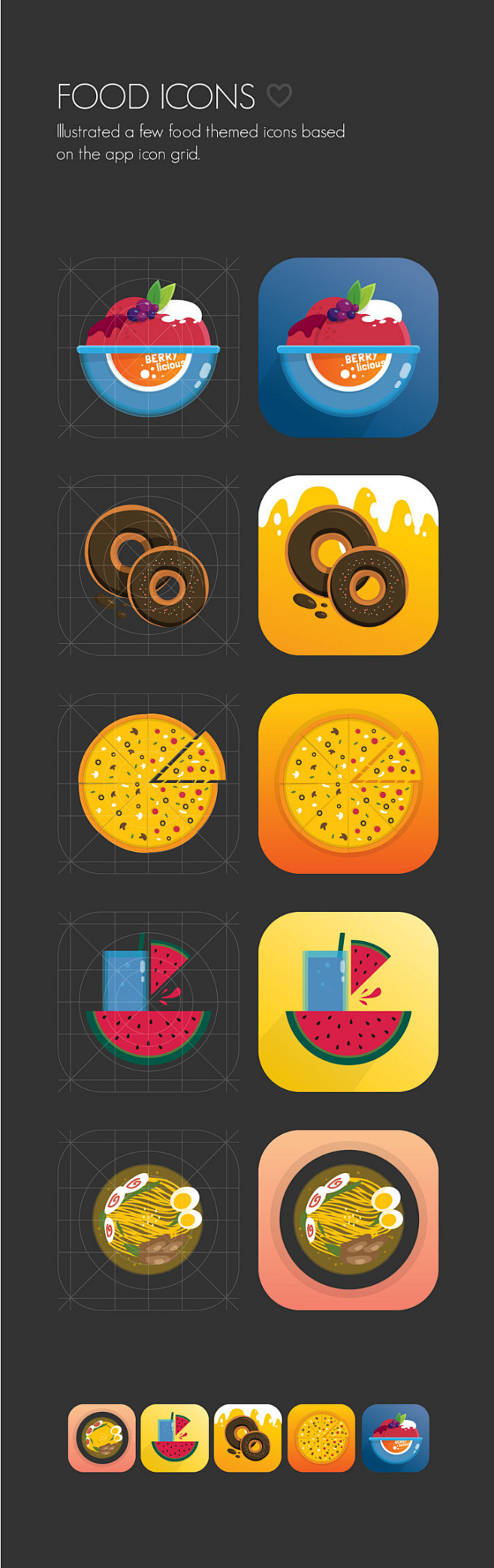 Food App Icons on Be...