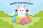 快乐复活节彩蛋兔子海报