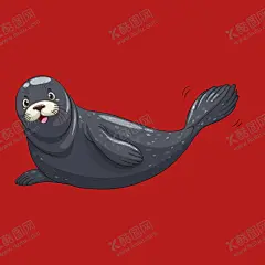 手绘卡通海狮 【酷图网】手绘卡通海狮,手绘海狮,卡通海狮,动画海狮,卡通动物