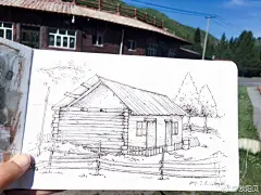 草地画一会儿 大巴车上画一会儿  ...
用零散的时间凑完了一幅画  。

#钢笔淡彩##钢笔速写##手绘# ​​​​