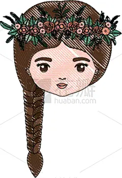 彩色图片,特写,蜡笔,讽刺漫画,正面视角,可爱的,人,肖像,图像,剪影