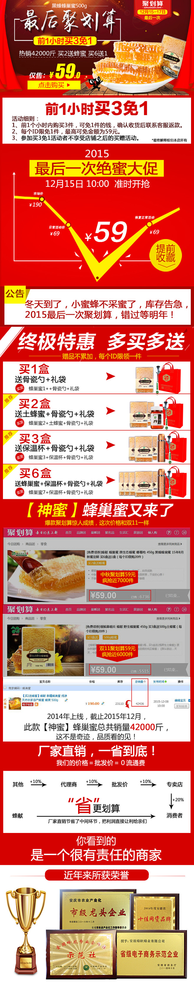 #蜂献旗舰店# 2015年最后一次聚划算...