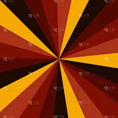 Sunburst背景矢量图案与复古调色板的漩涡径向条纹设计。古董或复古