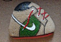 石趣部落原创手绘石头 可爱耐克鞋