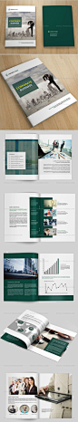 InDesign Corporate Brochure -12page 企业宣传册设计模板源文件-淘宝网