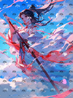 版权图库淘搜落墨封面采集到AI版权玄幻女(工作室专用,禁转,禁用)