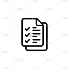 问卷图标在向量。标识