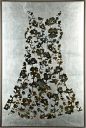 系列：明圣十三玻璃裂彩花裙系列；编号：LC221；尺寸：600X900；材质：纯手绘钢化玻璃裂彩画+银箔底+实木框