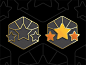 Gold Icons fitness logo ios badges application app medal 3d 2d minimal achievement black dark outline gold icon set star achievement icon apple