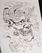 Trying my hand at a black and grey Hannya #Hannya #tattooArt #oriental #tattooflash #drawing #apprentice #apprenticelife #apprenticeart #apprenticetattooist #pencil #artline #youngbloods: 