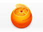 写实橙子图标UI
