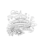 故宫建筑插画素材