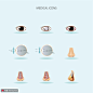眼球眼部耳鼻喉科诊疗图例医疗图标医疗保健素材下载-优图网-UPPSD