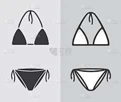 比基尼,纺织品,弹性,泳装,模板,女人,蜘蛛网,夏天,剪影