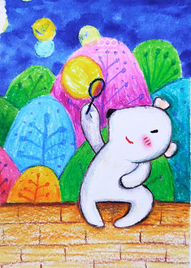 油画棒小熊