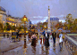 爱德华莱昂科尔特斯（Edouard Leon Cortes）1882年4月26日出生于法国。是西班牙宫廷画家爱德华科尔特斯的儿子安东尼奥的儿子，是他有三个孙子，爱德华是最有艺术天赋的一个。他上私立小学到13岁。从这以后，他把一生都献给了艺术工作。1899年在16岁时画的第一部分作品受到评论家和公众的好评。1900年他开始画城市情景画-- 巴黎的街道和纪念碑。这一画，就画了60多年这座城市的所有季节。1969年去世，享年87岁。