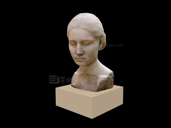 女人头像石膏体 - 雕塑模型 蛮蜗网