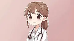 女性医生人物插画素材图
