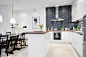 瑞典99平三居简约风格家庭厨房整体橱柜装修效果图
