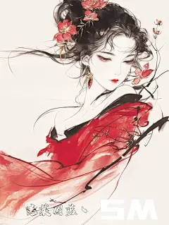 玫瑰【水墨➕极简】 - 小红书