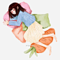 躺着睡觉的小女孩图片大小2000x2000px 图片尺寸3.21 MB 来自PNG搜索网 pngss.com 免费免扣png素材下载！卡通人物#卡通手绘#世界睡眠日插画#躺着睡觉的女孩#植物装饰#