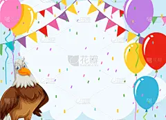鹰,贺卡,黄色,红色,愉悦,五彩纸屑,紫色,图像,艺术,动物