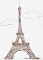 大气古典巴黎铁塔 页面网页 平面电商 创意素材