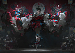呼伦贝尔大野驴采集到日式插画