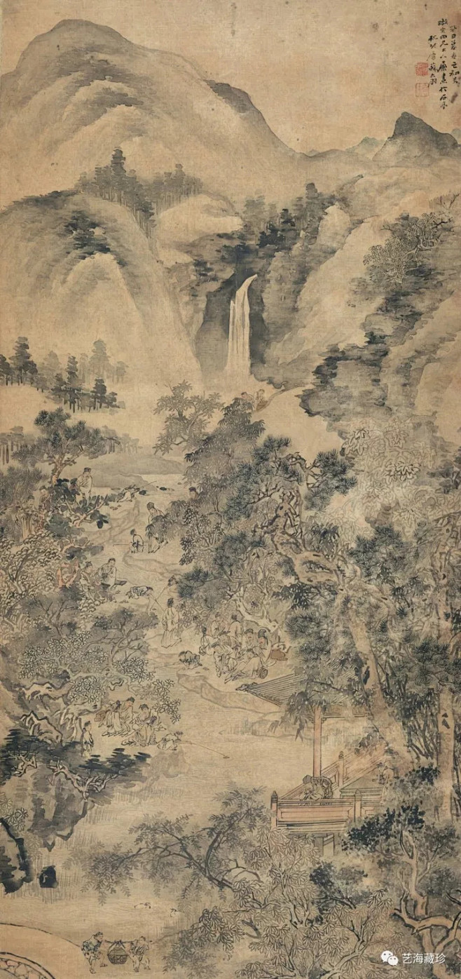 苏六朋曲水流觞图欣赏