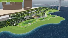 重庆万州长江二桥滨水生态公园景观设计/重庆浩丰规划设计 : 滨水空间不仅是一个城市生态系统及环境提升的重要体现，也是承载城市活动、执行城市功能、体现城市形象的重要载体。该项目用地原为万州长江二桥北桥头下面的一块滩涂地，面积约5万平方米左右，处于消落带位置，地块大小随着水位起落而变化，一直以来处于荒芜状态。 ▼滨水生态公园新貌 ▼场地原貌 我们在针对重庆市万州区长江二桥滨水空间进...