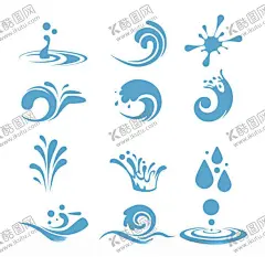 水波纹元素 【酷图网】水波纹,元素,设计,矢量素材,水波纹元素,水滴素材,环保元素