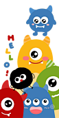 小怪兽  卡通  png  扁平化  可爱 萌 插画 插图 配图